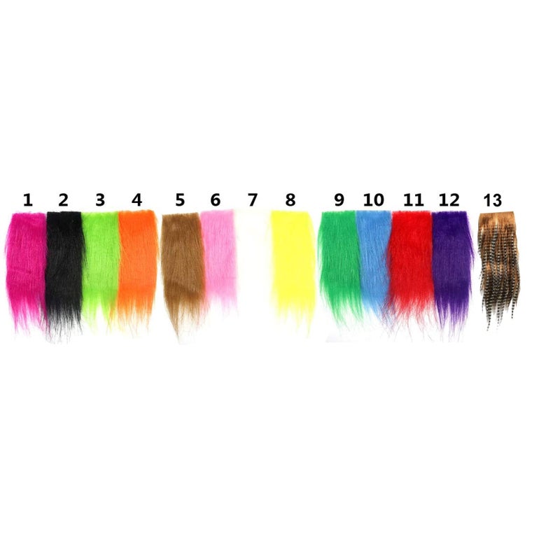 Greatfishing 13packs Mix Color Long Fiber Fly Tying Materials Streamer Fly Tying Material - Image 3